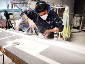 Jimmy finishing worktop