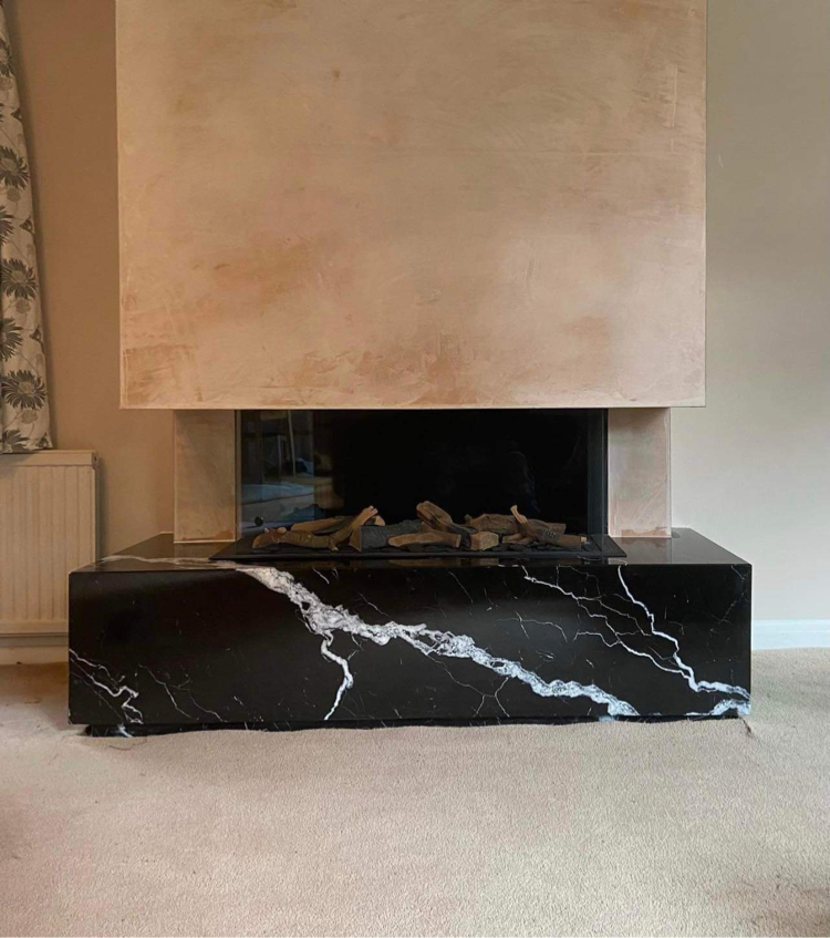 Fireplace in Marquina Marble