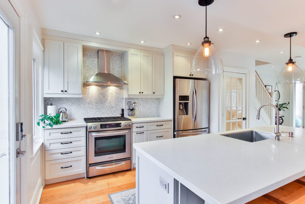 kitchen with quartz worktop